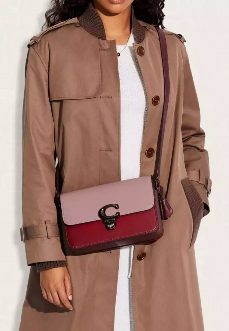 Coach Studio Shoulder Bag In Colorblock Pink Multi