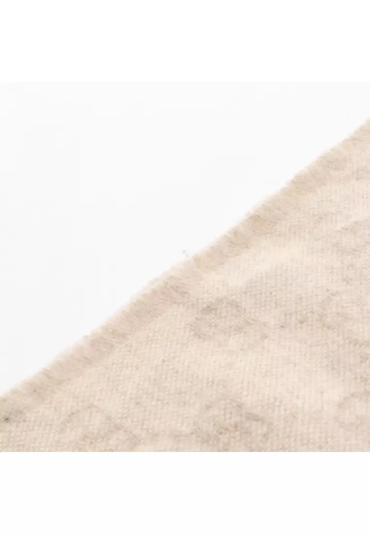 Pre-Loved Gucci GG pattern Scarf wool beige