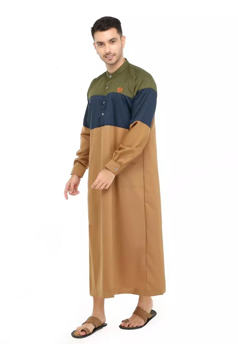 Jubah Gamis Muslim Pria Arsyad - Coklat