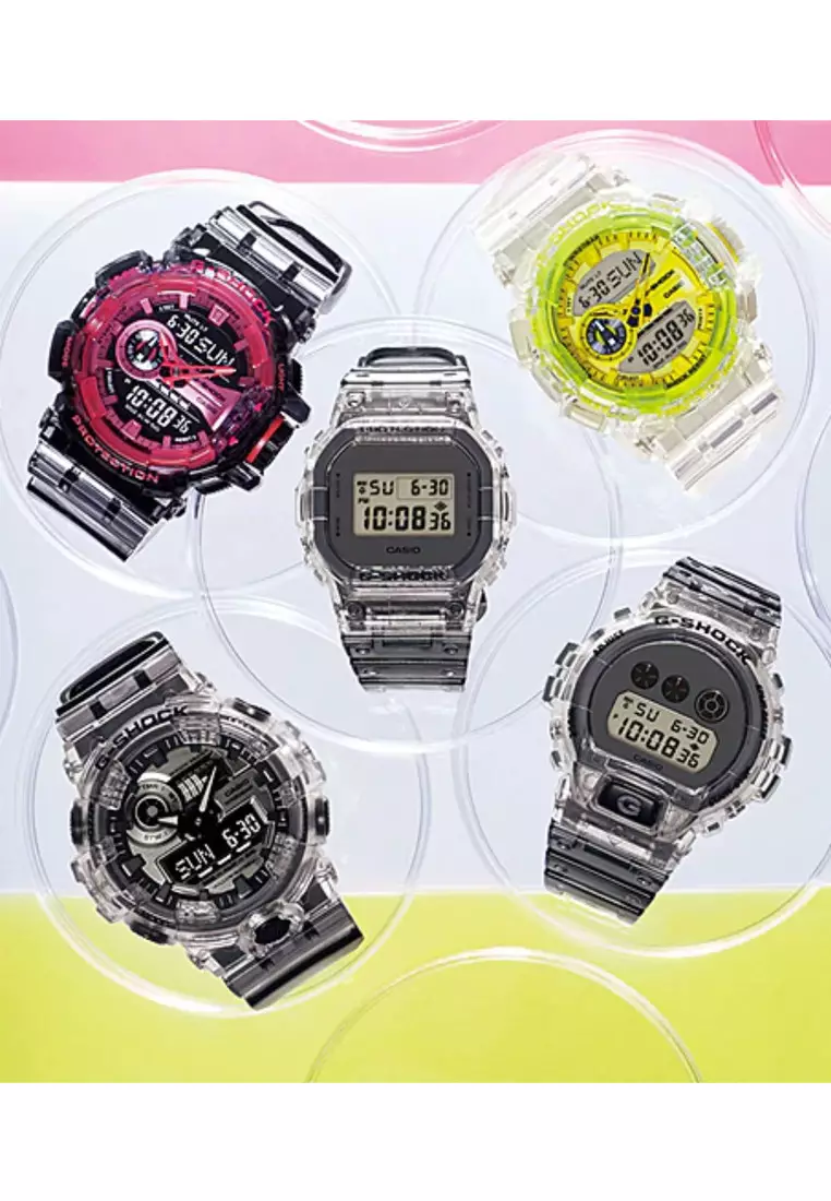 Men's Analog-Digital Watch GA-400SK-1A9 White Semi-Transparent Resin Band Sports Watch