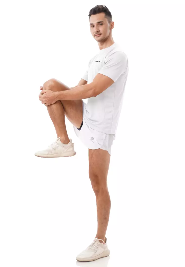 Tiento Kaos Dry Fit Men White Baju Olahraga Lari Pria
