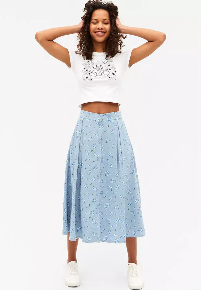 Button up hotsell midi skirt