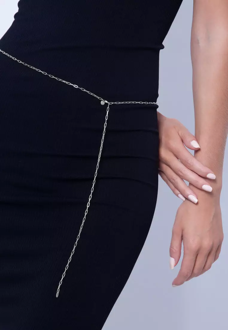 Aksesoris Perhiasan Perak 925 Wanita Waist Chain Links Trend