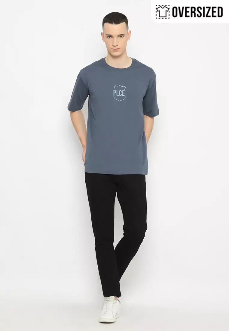 POLICE T-Shirt Cotton Combed Oversized Pria 2079180191