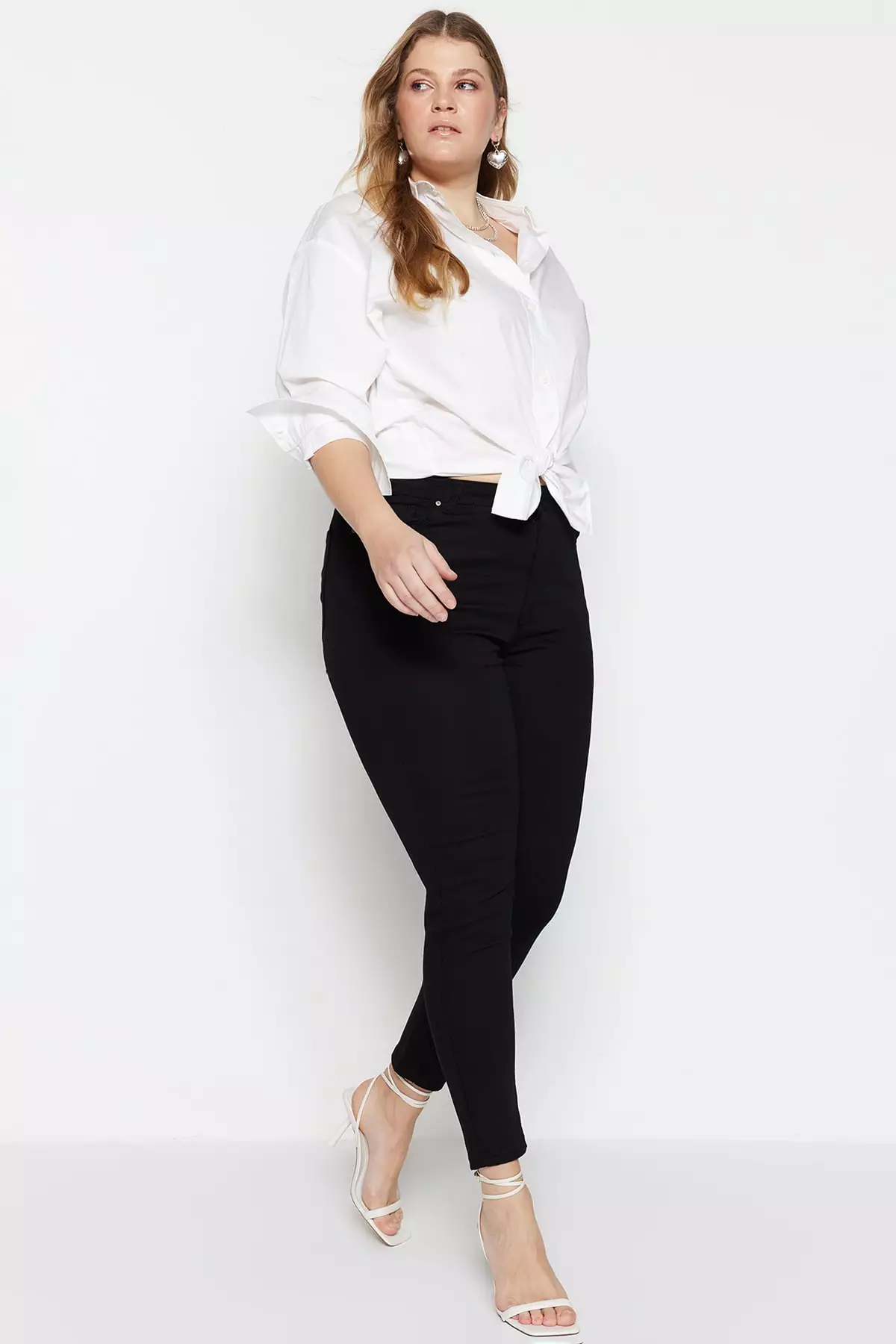High Waist Flexible Skinny Jeans