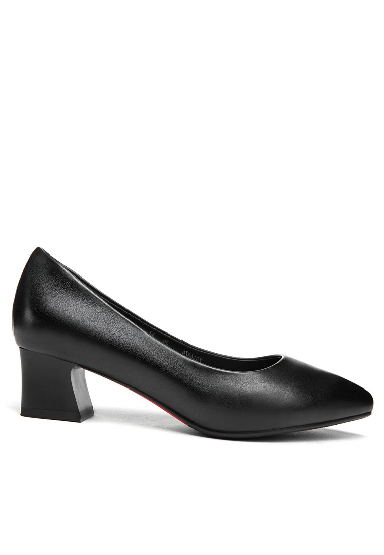 Leather Uniform Pointy Pumps 6476