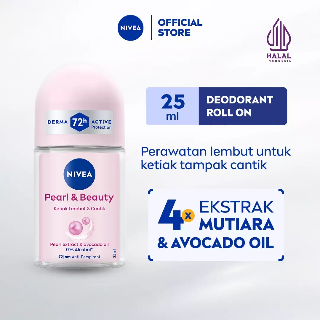 NIVEA Deodorant Pearl & Beauty Roll On 25ml - Best Value
