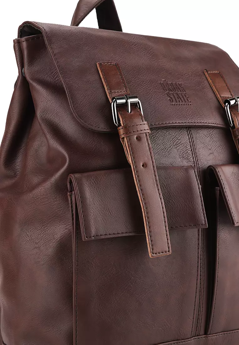 Distressed Leather Hitch Backpack
