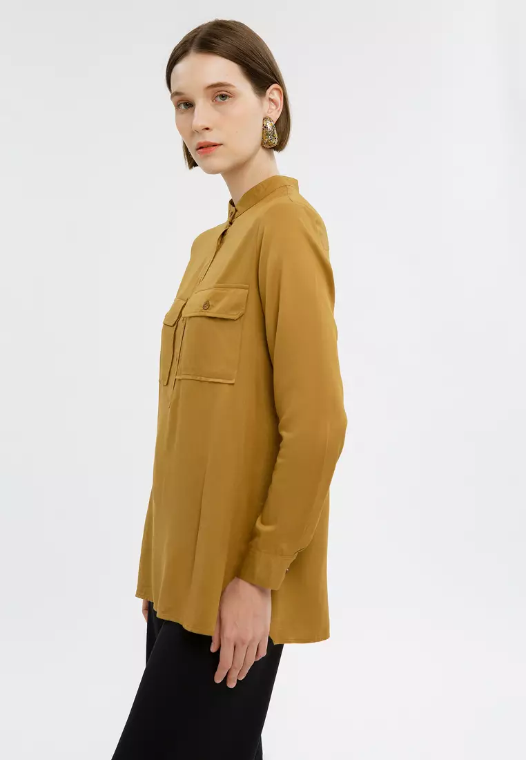 Minimal BB Ganbate Blouse Honey Mustard