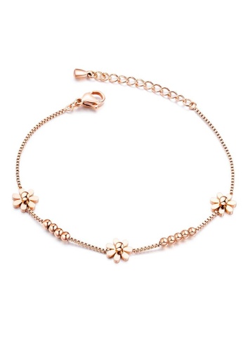 Air Jewellery gold Luxurious Flower Bracelet In Rose Gold F48DEACAED1807GS_1