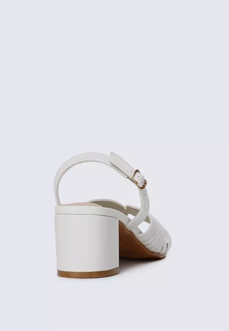 Gia Comfy Heels In Off White