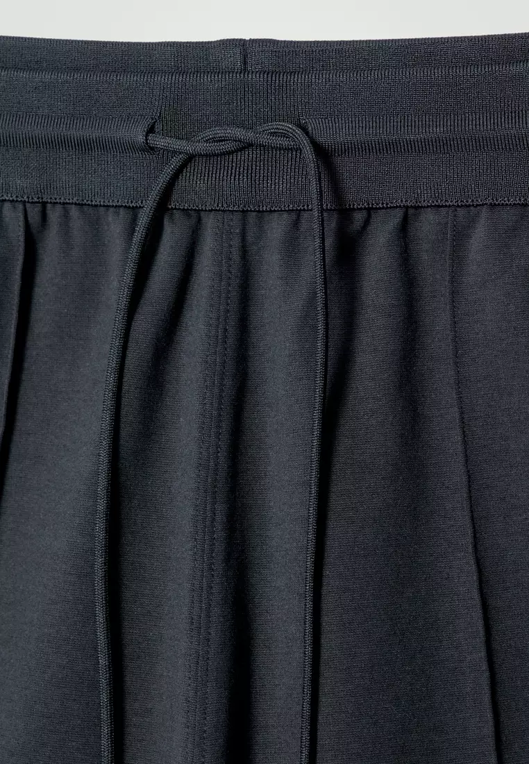 Drawstring Jersey Track Shorts