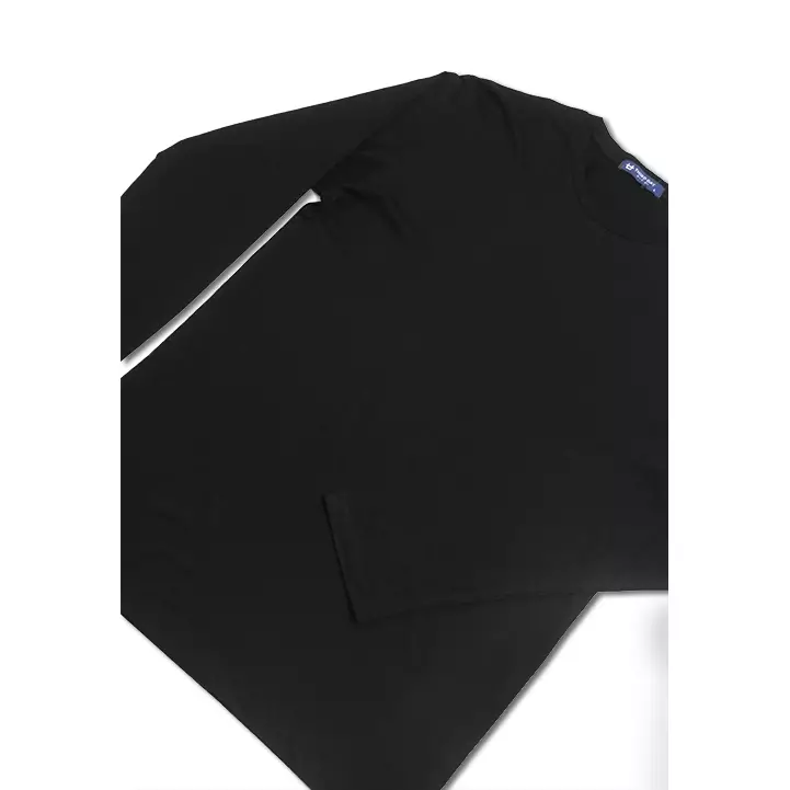 MTD11C l-s arm underline katakana blk T-shirt Hitam