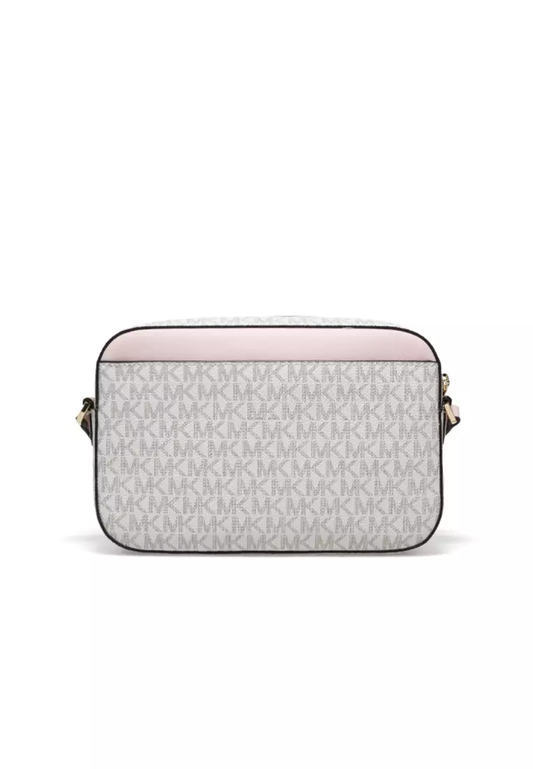 Jet Set Large Logo Crossbody Bag In Powder Blush 35S1GTTC9B