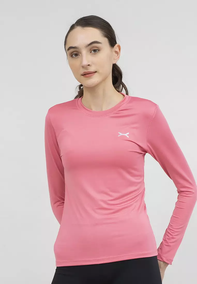Flexzone Long Sleeves Sport Shirt Women Essential Pink