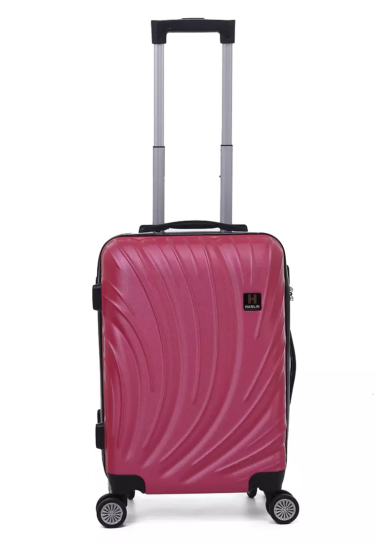 Carlton Tas Koper Unisex Size 20 Inch Travel Luggage Large Compartment Material Fiber ABS ORIGINAL - Rose Gold