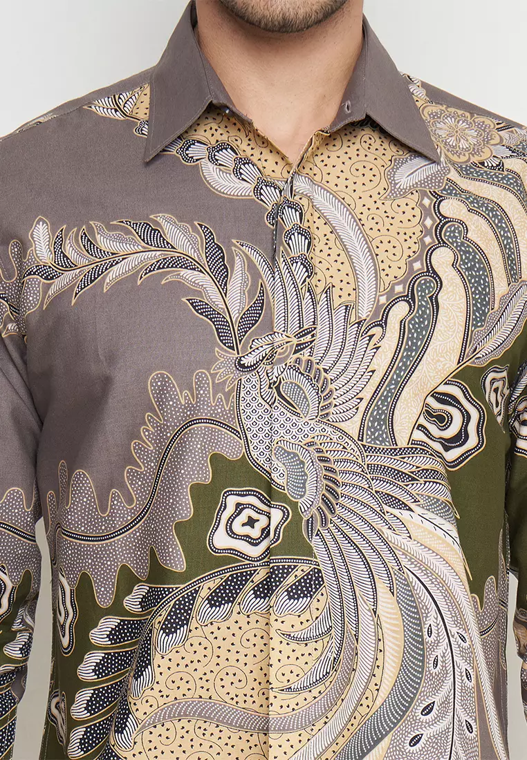 Slimfit Akash Kemeja Batik Pria Lengan Panjang