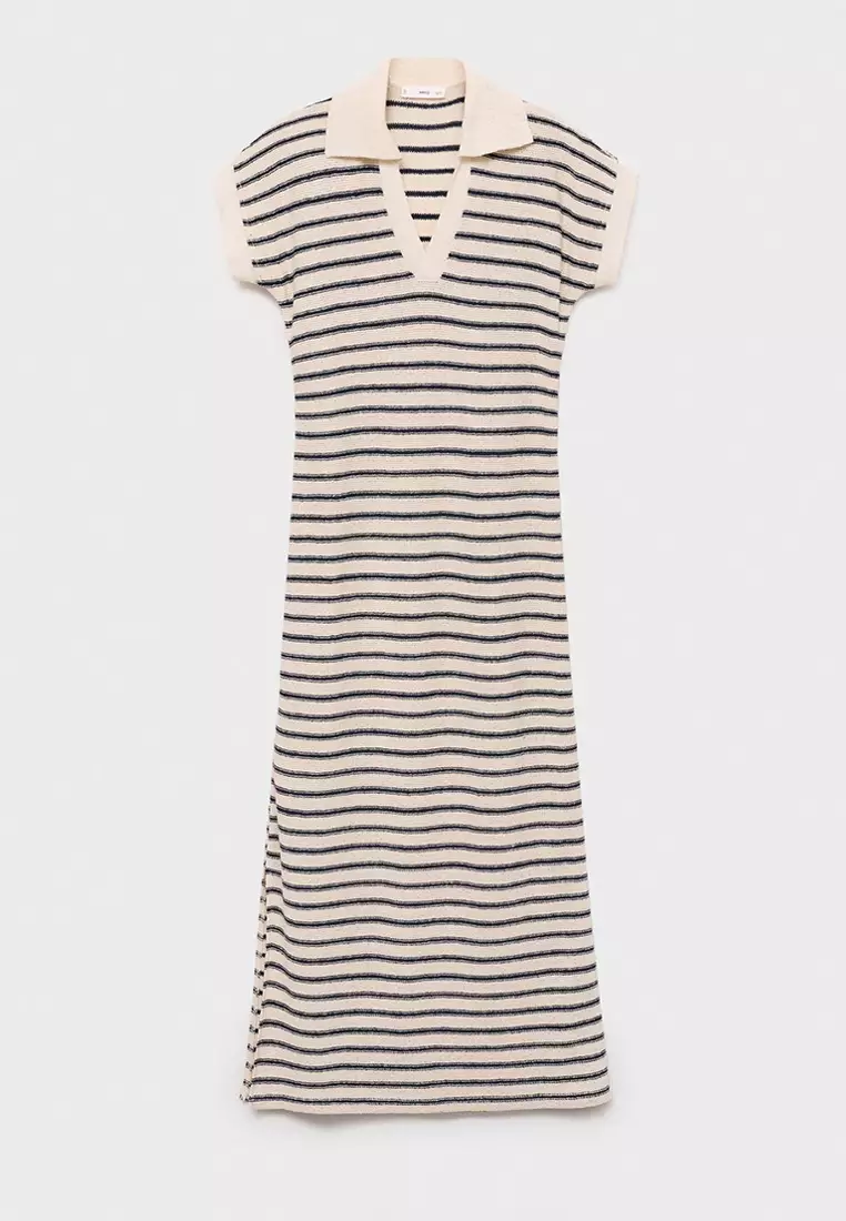 Long Striped Knitted Dress