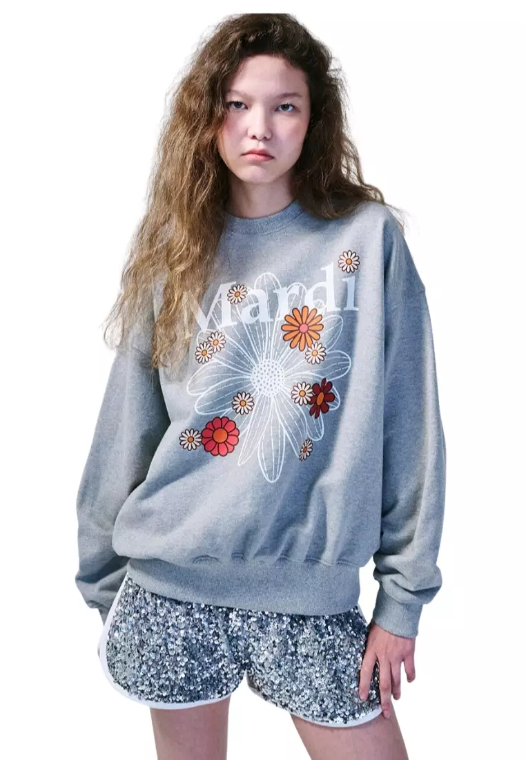 Sweatshirt Flowermardi Blossom - Grey Ivory