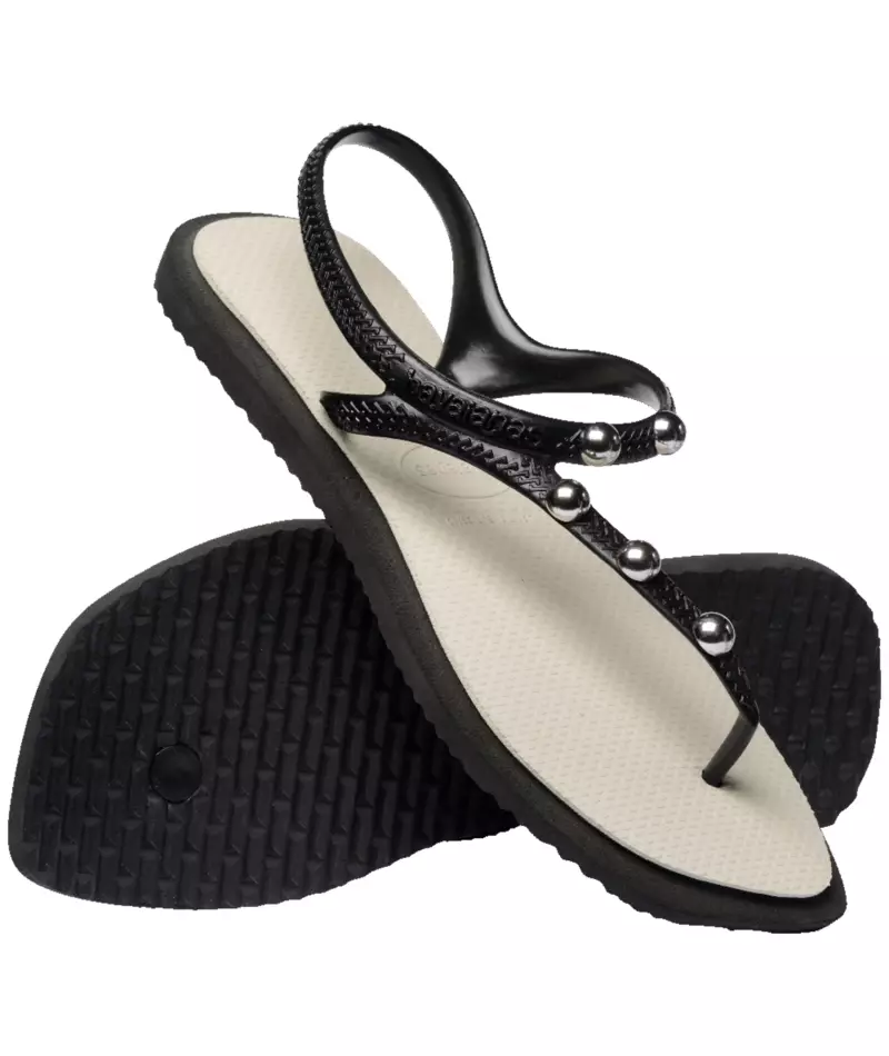 Havaianas 9576 Flash Fusion - Black / Beige Straw - Sandal Wanita