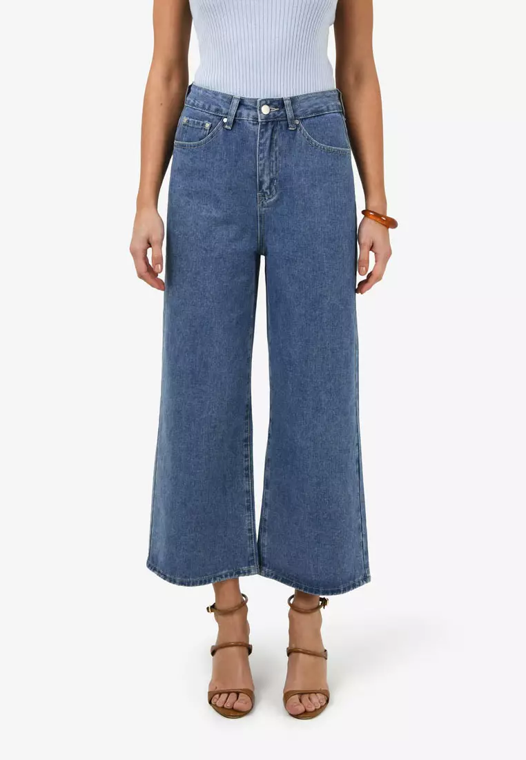Windsor Cropped Wide Leg Jeans