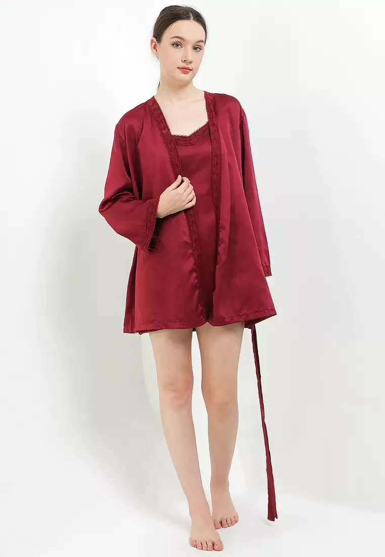 Kimono Sexy Satin Silk Dress Sleepwear