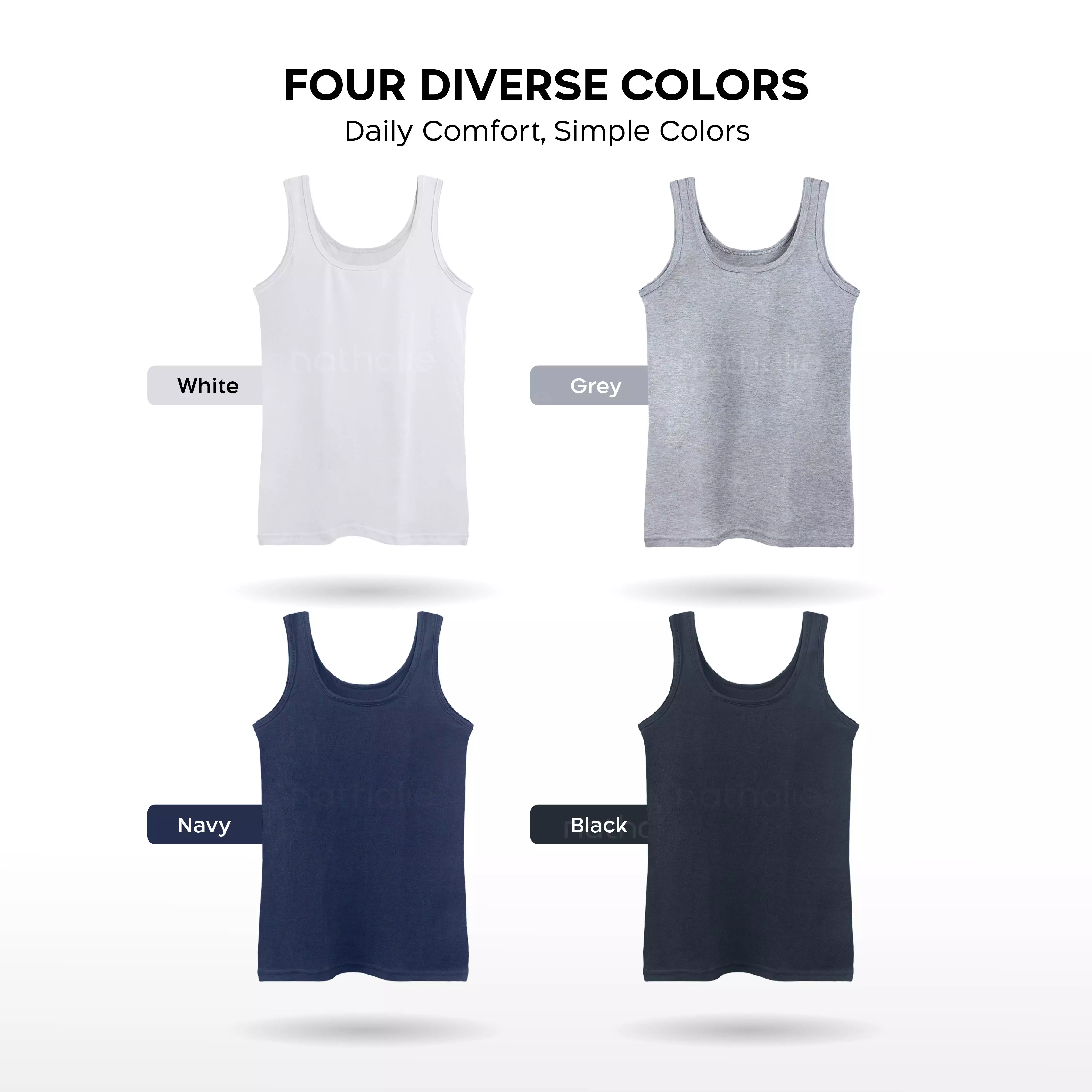 Nathalie Tank Top Classic 1 pcs NTA 750 - Putih