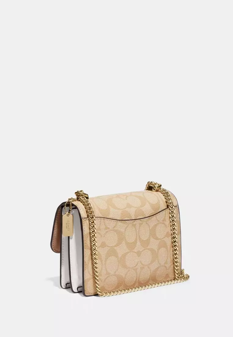 Coach Mini Klare Crossbody In Signature Canvas Light Khaki Chalk
