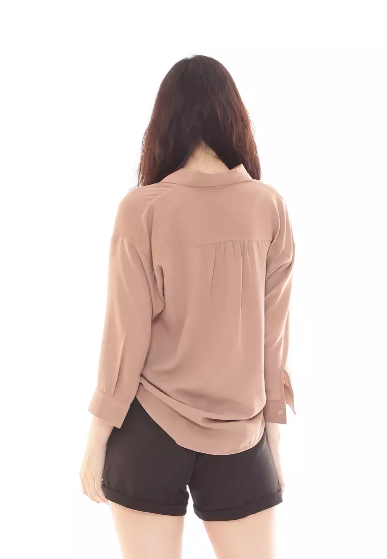Chloe Loose Top in Brown