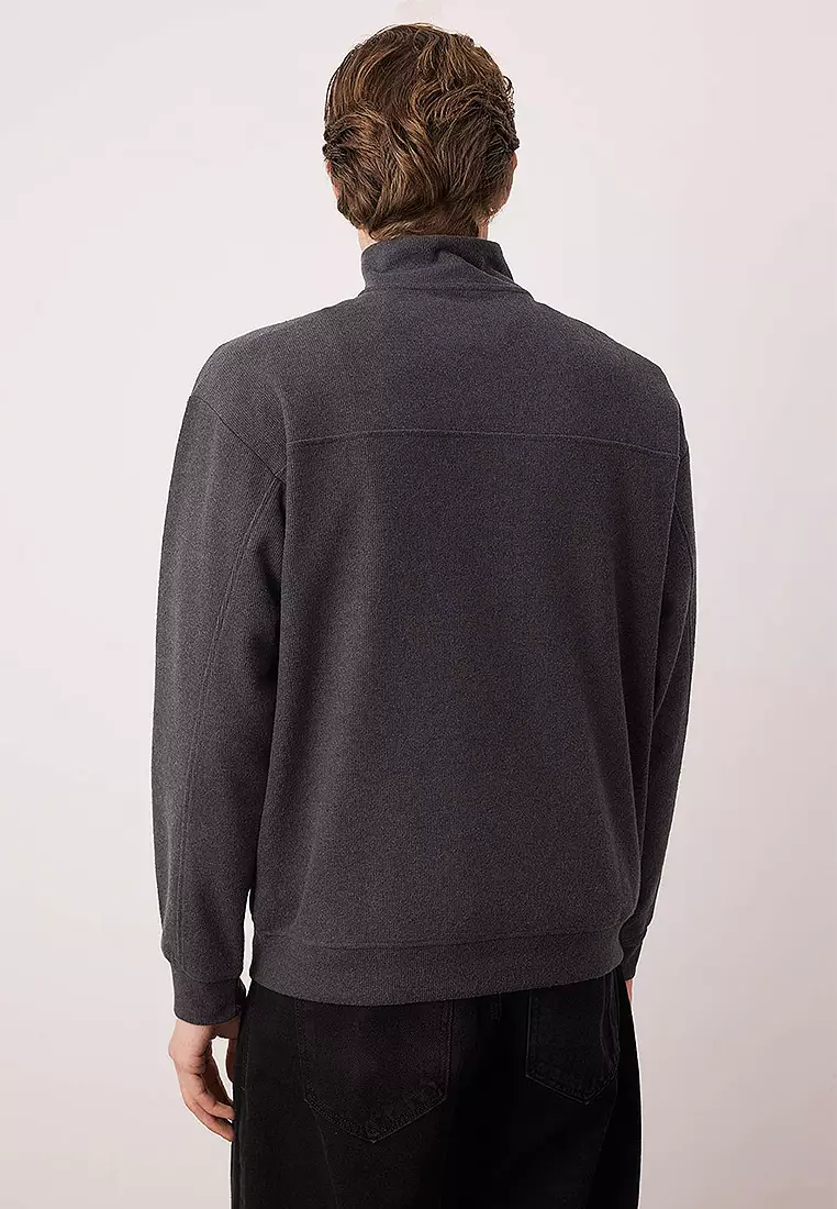 Stand Collar Sweatshirt