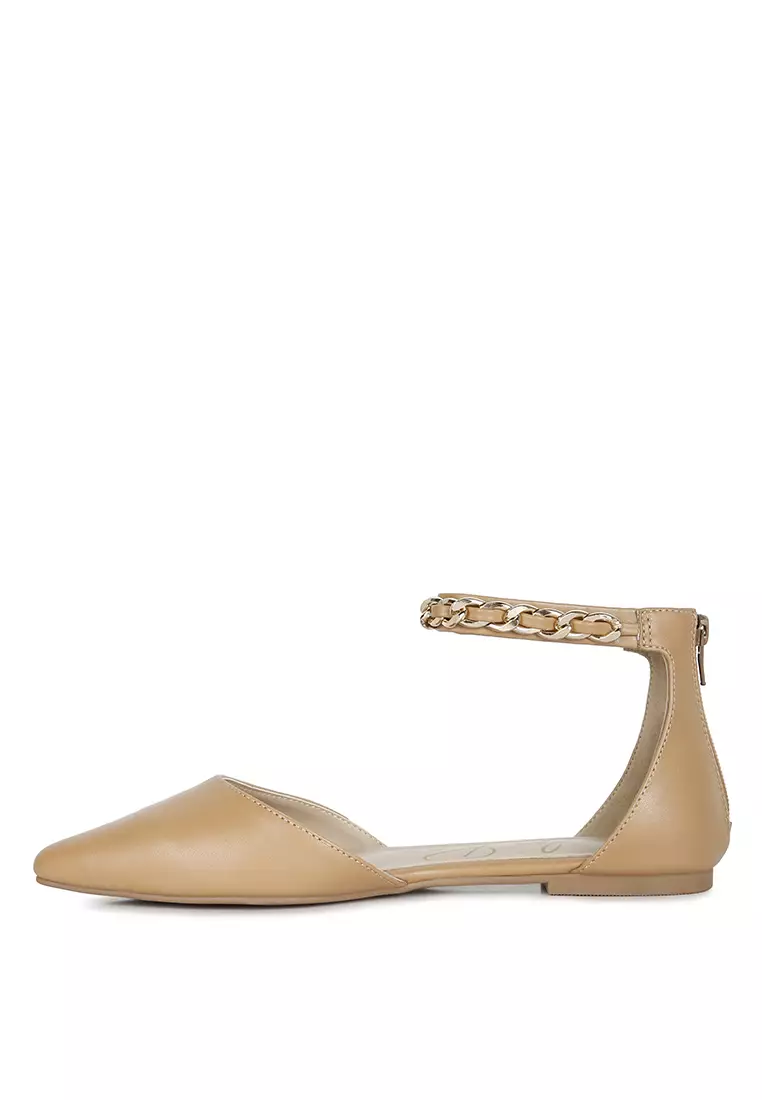 Tan slingback flats online