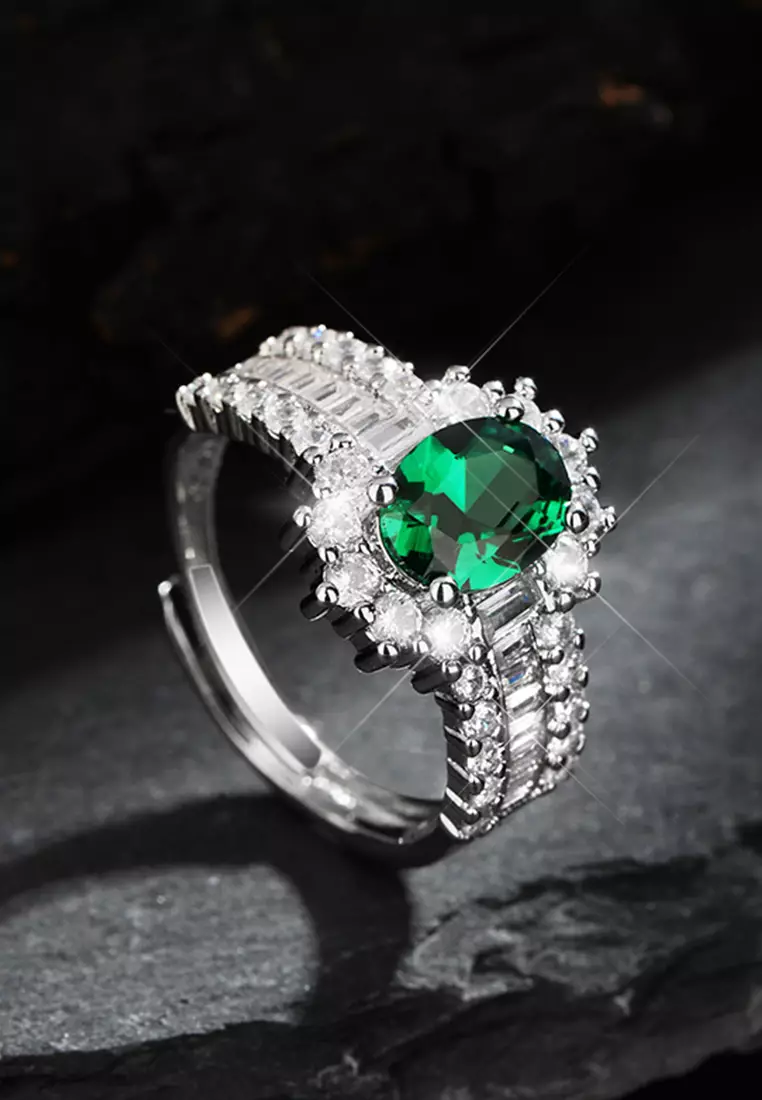 Cincin Wanita Berlian Original Perhiasan Elegan Fashion Cincin Cewek Tunangan Rings