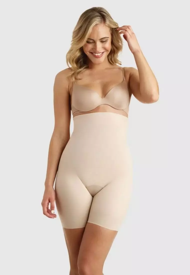 2 Pack Premium Joella High-Waisted Seamless Girdle Shorts in Nude