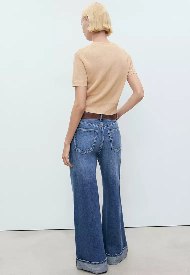 Short-Sleeved Crop Sweater