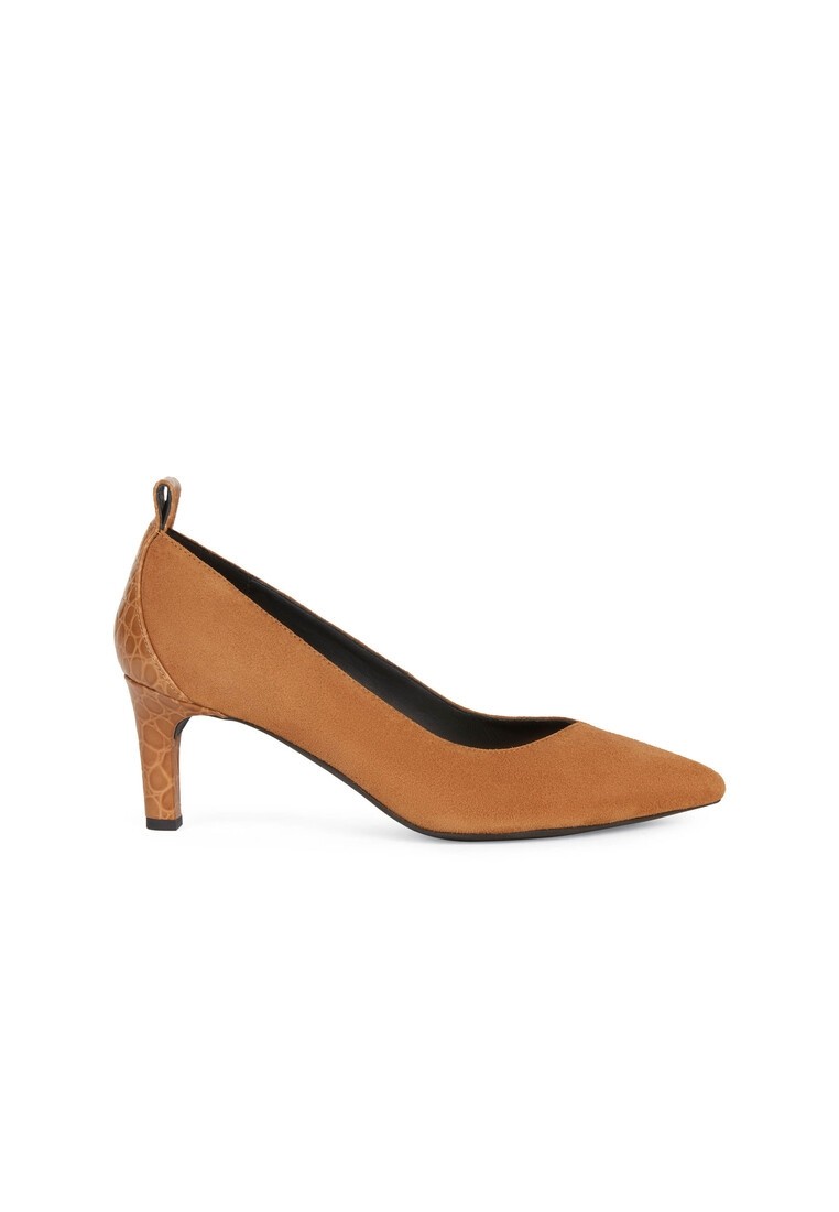 GEOX Ladies Bibbiana Medium Heel Pumps - Brown D269CA-02140-C6001F2