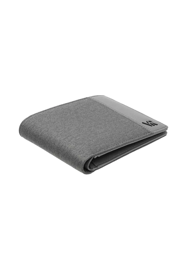 Valentino Rudy Italy Men's Fabric + Leather 8 Cards Wallet 0468001-620