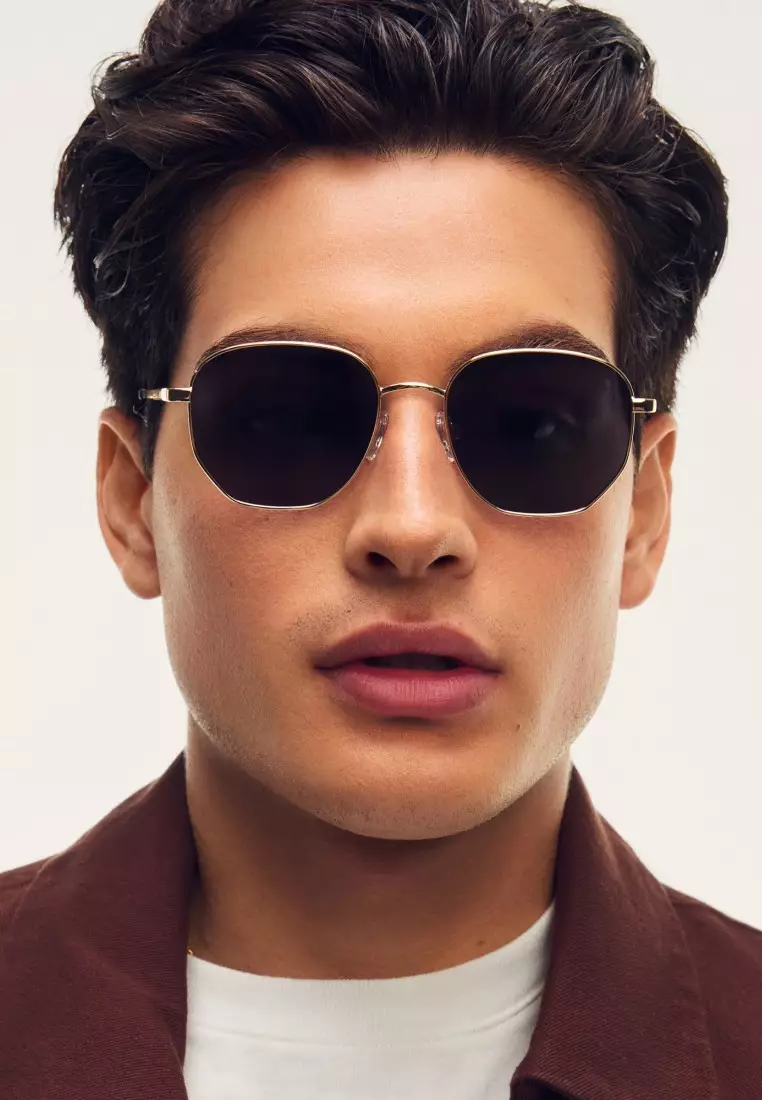 QUAY Big Time Sunglasses - Brushed Silver/Tan