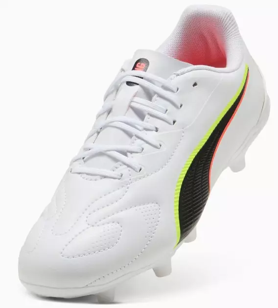 PUMA King 20 Play Fg/Ag Jr 10873501 - Sepatu Bola Anak (Putih)