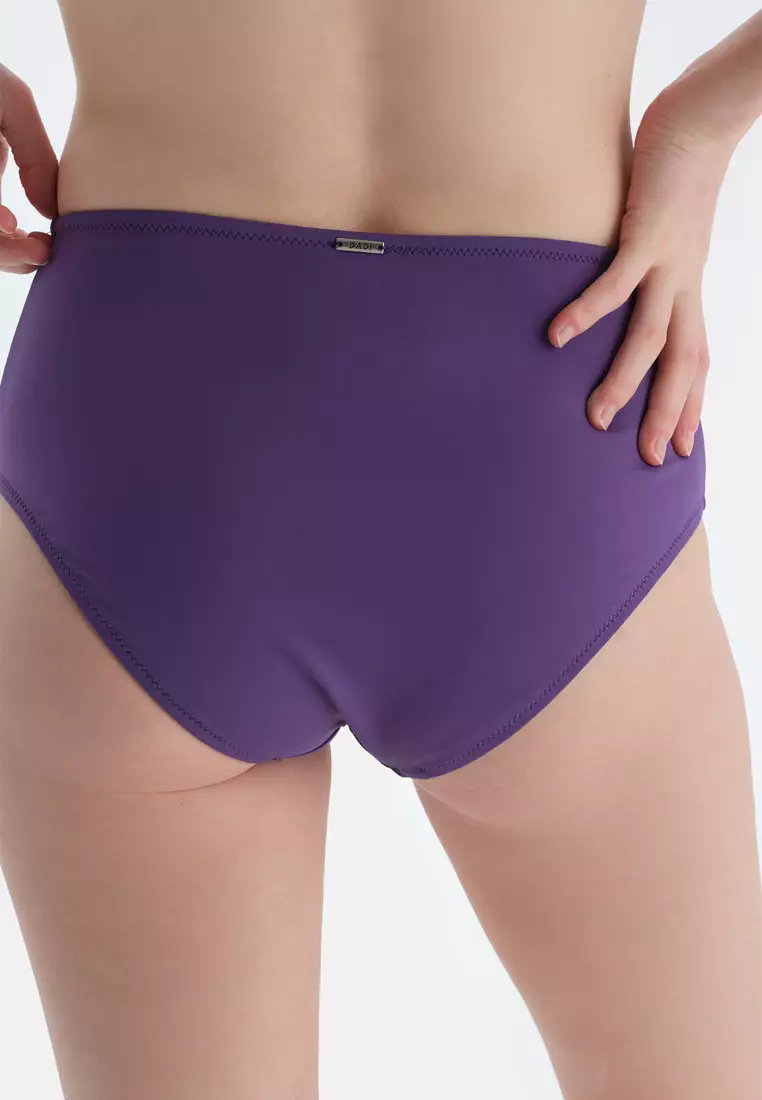 Purple Briefs Bikini Bottom, Non-wired, Swimwear for Women