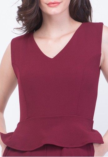  Jual  INSTYLE BY SURI Colleen Jumpsuit Maroon Original  