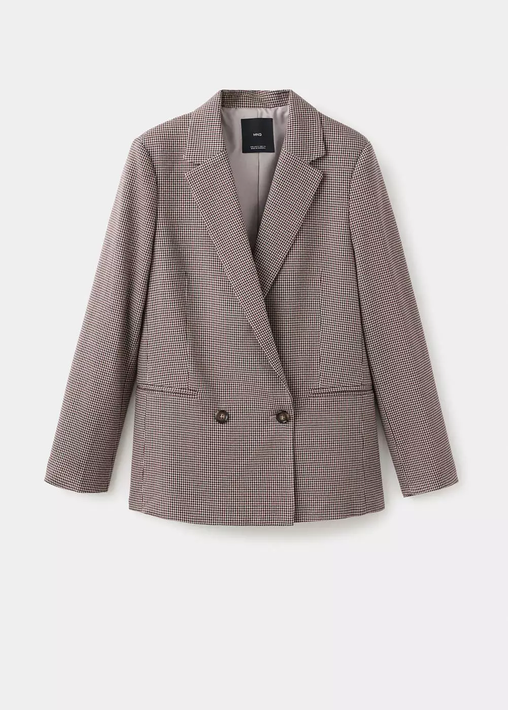 Blazer double-breasted bermotif houndstooth mikro