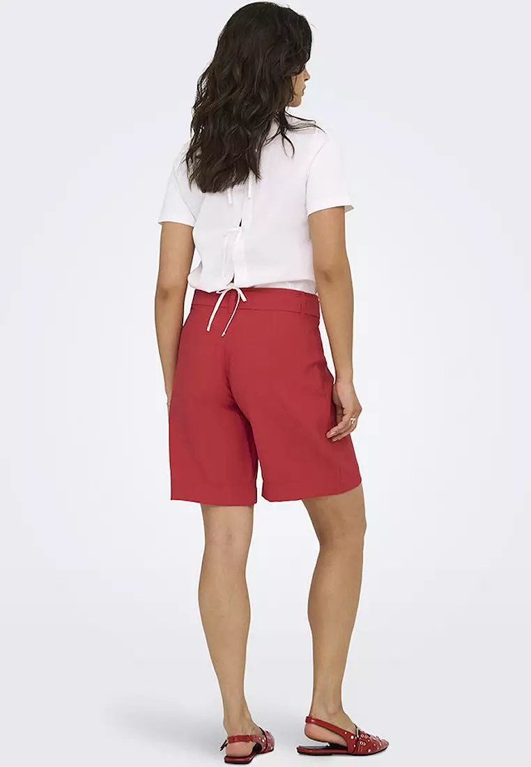 High Waist Bermuda Shorts