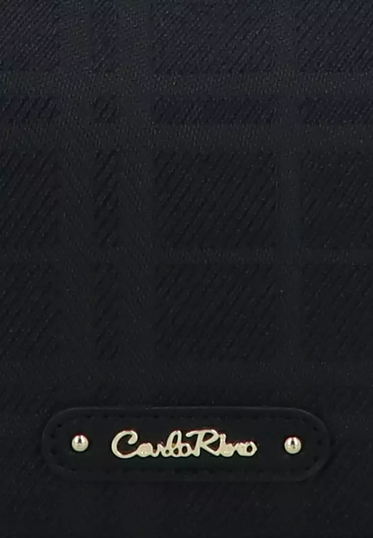 CR Brushed Plaid 2-Way Crossbody - Black