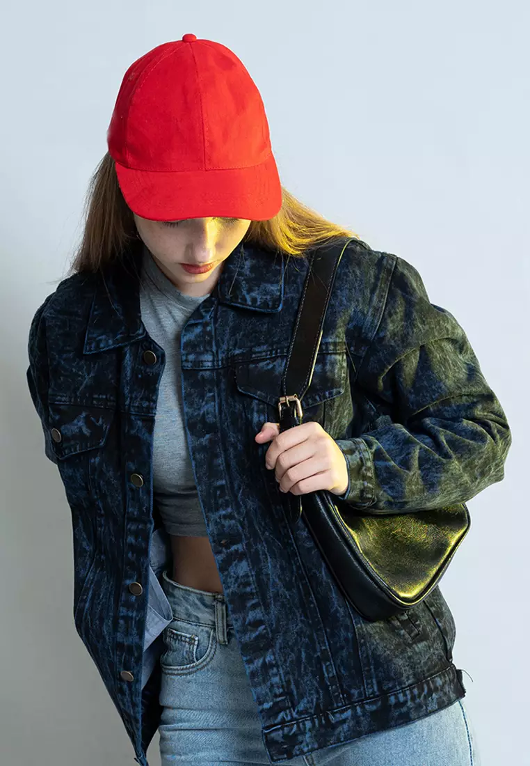 Topi Casual Polos Sport Besi Baseball Cap Tumblr Hat Merah