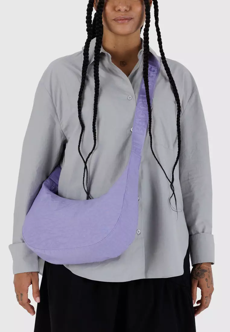 BAGGU - Medium Nylon Crescent Bag - Wisteria