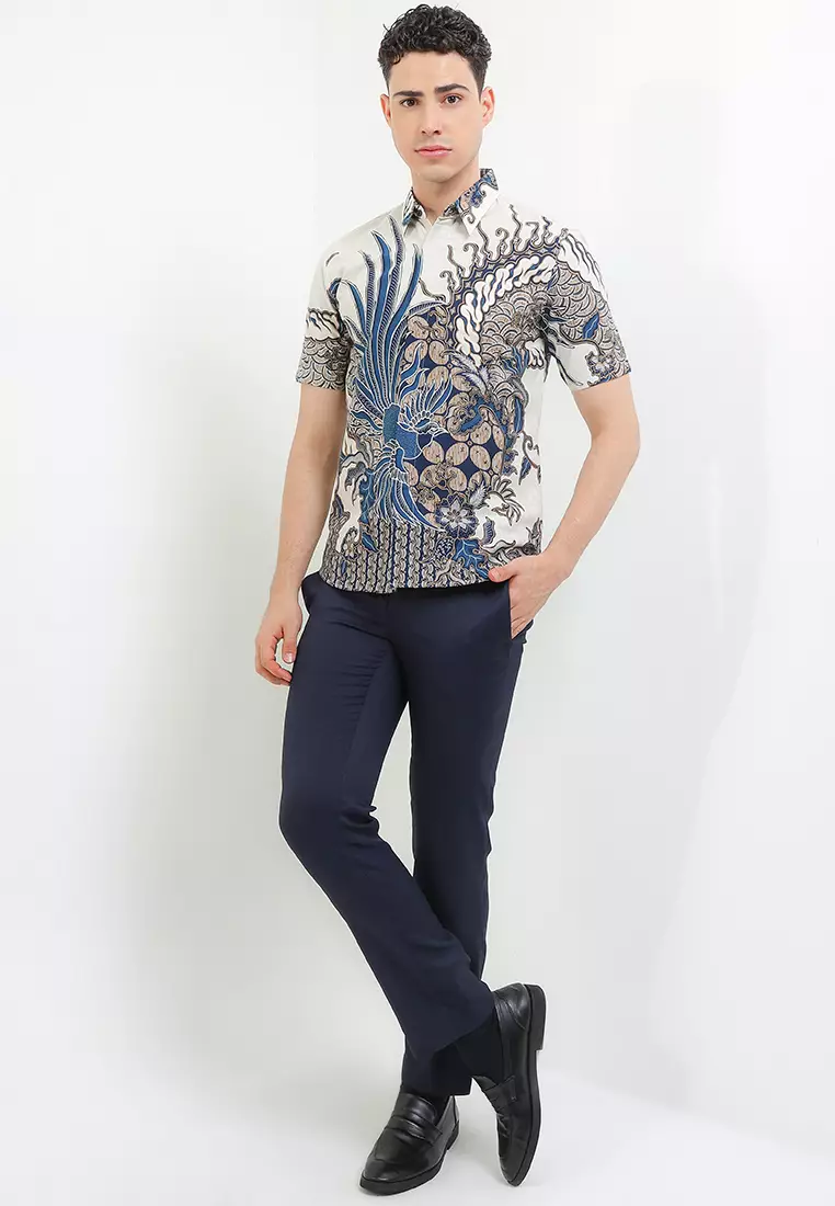 BATIK TALENTA EXCLUSIVE Lengan PANJANG SLIM FIT WHITE BRG 02