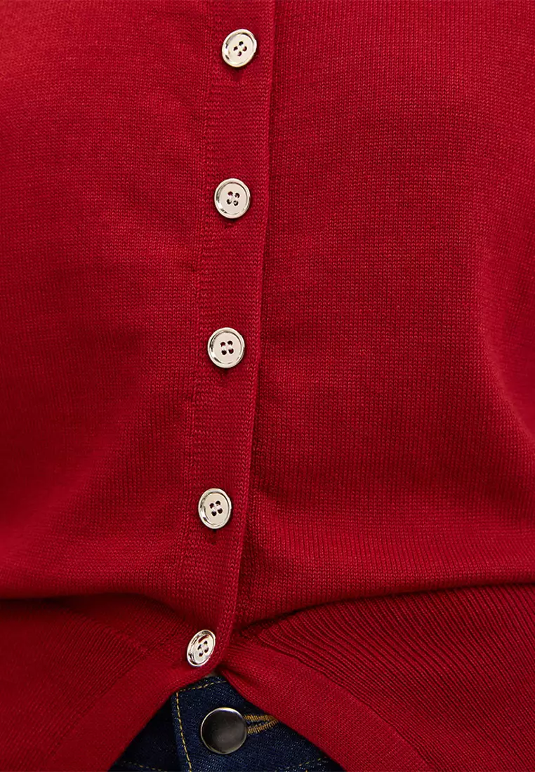 Oversized Buttoned-Up Cardigan