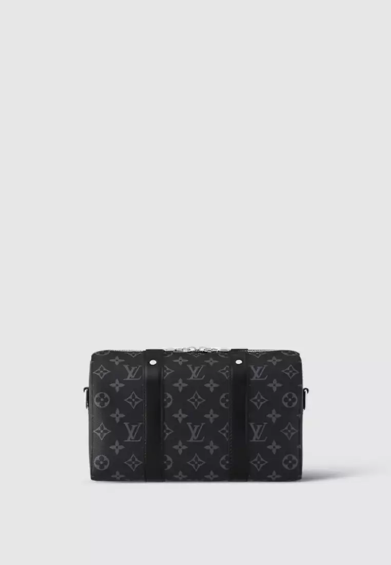 City Keepall Monogram Eclipse Reverse Black Gray