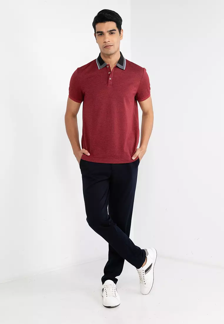 Men's Ultralight Piqué Logo Jacquard Collar T-Shirt - Men's T