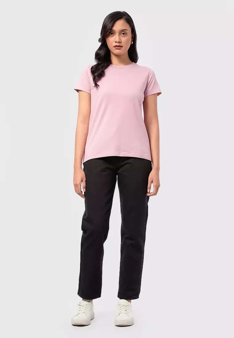 Basic Round Neck Cotton T-Shirt